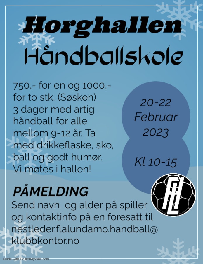 Håndballskole i vinterferien